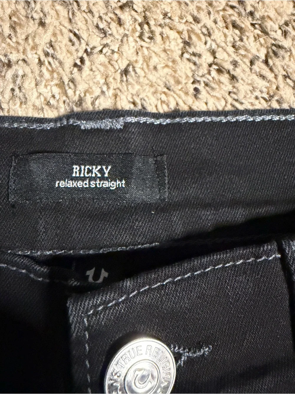 True Religion Ricky Flap Jeans Men’s W34 Black Horseshoe